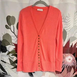 Hot Pink Button Up Sweater